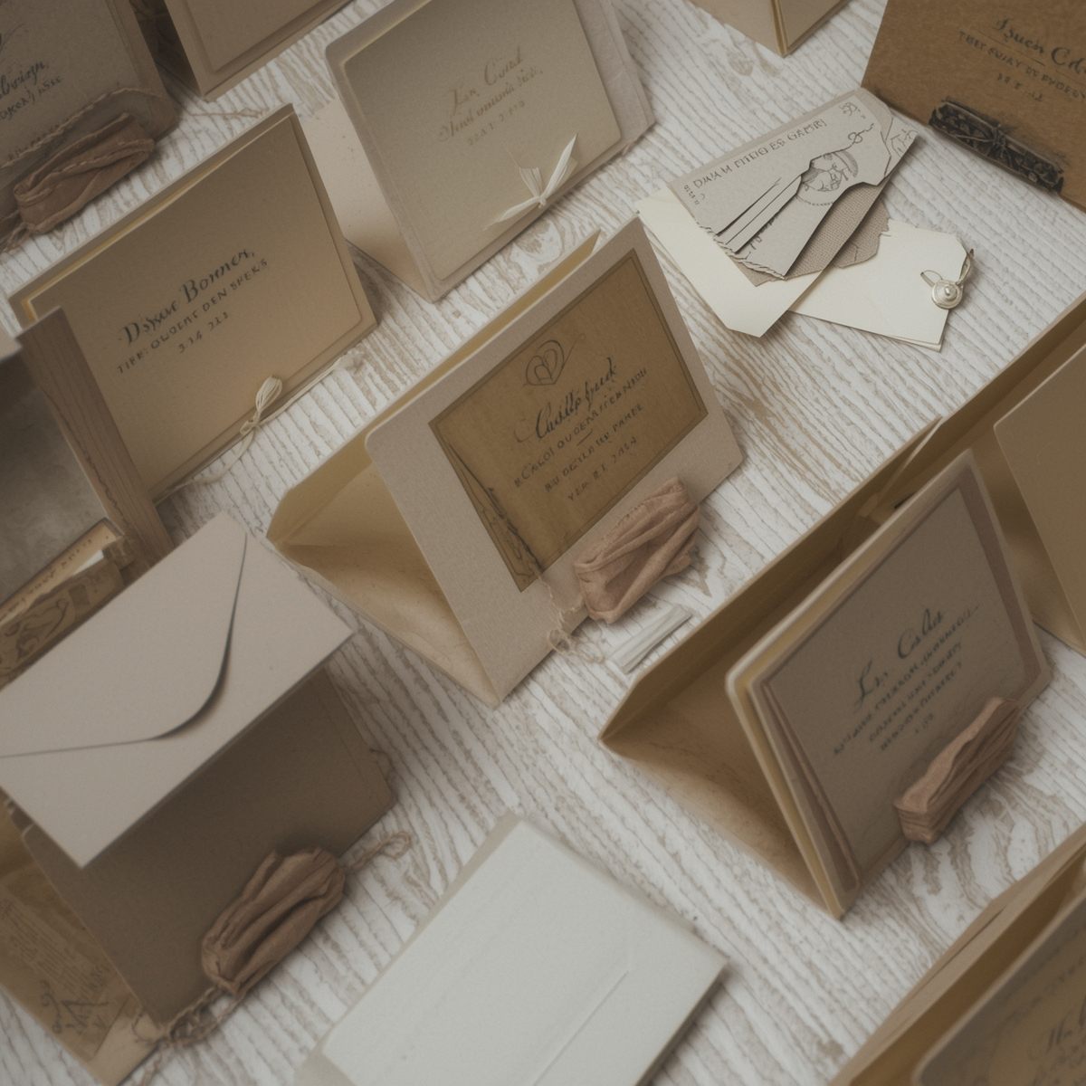 Detaljer af håndlavet kort